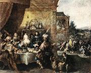 FRANCKEN, Ambrosius Feast of Esther dfh oil